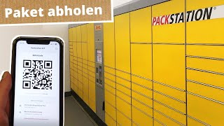 DHL Packstation Paket abholen mit QRCode [upl. by Mcknight]