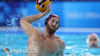 Team USA mens water polo outlasts Croatia in final preliminary game  Paris Olympics  NBC Sports [upl. by Shewchuk]