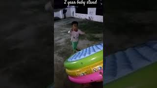 2 year baby stand standup pushpa2 puspa2therule pushpatrailer [upl. by Zsuedat22]