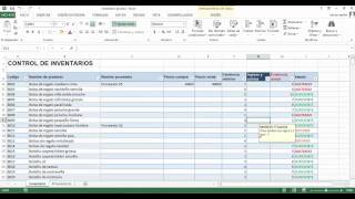 Control de entradas y salidas en almacen yo bodega excel [upl. by Eelek]