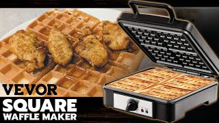 Vevor Square Waffle Maker Review [upl. by Irpak620]