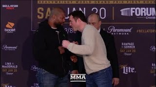 Bellator 192 Rampage Jackson vs Chael Sonnen Staredown  MMA Fighting [upl. by Watkins971]