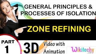 zone refining principles and processes of isolation of elements class 12 chemistry subject cbse [upl. by Ytram]