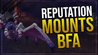 Battle For Azeroth Reputation Mounts  Alliance amp Horde  In game Preview [upl. by Ailana354]