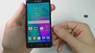 How to put sim card and memory card on Samsung Galaxy A5 A500FU [upl. by Nevad53]