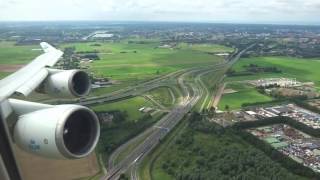 KLM 747400  Amazing takeoff from Amsterdam to Chicago OHare [upl. by Gastineau]