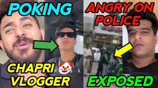 theamirmajid Poking aalyanvlogs1299 🤡 Motovloggerjannustunts Anger on police 🚓 Exposed 🤯 [upl. by Kcirdlek36]