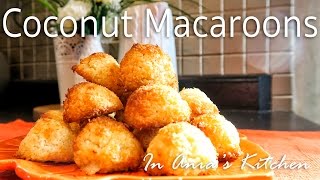 Coconut Macaroons  Kokosanki  Recipe 254 [upl. by Merwin]