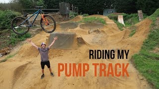 FINALLY RIDING MY PUMP TRACK [upl. by Oiluarb]