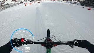 High speed Run on ski slope  105 Kmh [upl. by Nawoj]