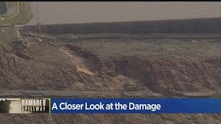 A Closer Look At The Damage From To The Oroville Dam Spillway [upl. by Ydnamron261]