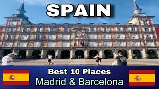 SPAIN  Madrid  Barcelona  Travel Video  Spain Best 10 places  Spain Travel Video 4k [upl. by Mcmaster981]