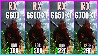 RX 6600 vs RX 6600 XT vs RX 6650 XT vs RX 6700 XT  Tested in 25 Games [upl. by Humberto]