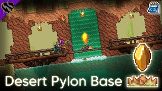 Desert Pylon Base Pyramid Design ▫ Terraria 14 Pylon Builds [upl. by Enyr]