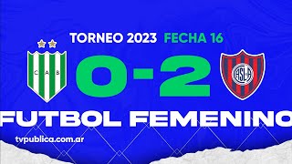 Banfield vs San Lorenzo Fecha 16 del Campeonato Femenino YPF Torneo 2023 [upl. by Astor]