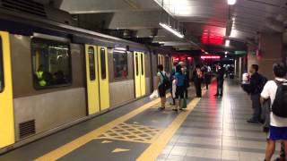 Arrival train Star Line LRT Rapid KL at night Plaza Rakyat station [upl. by Aromat]