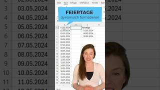 📅 FEIERTAGE dynamisch FORMATIEREN in Excel excel exceltipps exceltips effizienz microsoft [upl. by Alleirbag501]