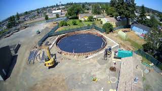 Aumsville Elevated Water Reservoir Construction TimeLapse 992024 [upl. by Beaver]