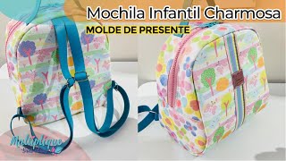 Mochila Infantil AULA GRATUITA COM MOLDE  Costura Criativa DIY [upl. by Llywellyn]