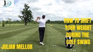 HOW TO SHIFT YOUR WEIGHT CORRECTLY PROPER GOLFING COACH JULIAN MELLOR [upl. by Ajiam510]