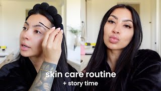 skin care routine  story time ☁️✨ [upl. by Latsyrcal70]