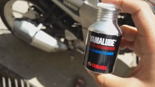 Yamalube carbon cleaner  Cleans bike Intake system [upl. by Aceissej]