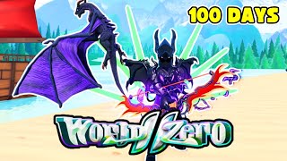 I SURVIVED 100 DAYS IN WORLD ZERO [upl. by Nisay]