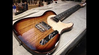 Zebrawood top custom guitar  final Assembly [upl. by Arahsal]