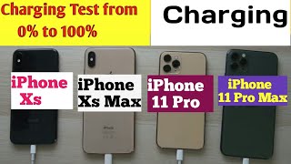 Charging Test iPhone 11 Pro Max vs iPhone 11 Pro vs iPhone Xs Max vs iPhone Xs chargingtest [upl. by Edras]