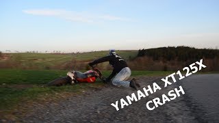 YAMAHA XT 125X amp YZF R125 CRASH  BIKEPORN  RRCREW [upl. by Nwahsek]