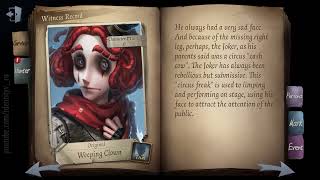 Weeping Clown  Backgound story  Identity V [upl. by Norved]