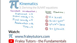 A Level Maths Kinematics 3 Deriving the SUVAT Equations [upl. by Brandea]