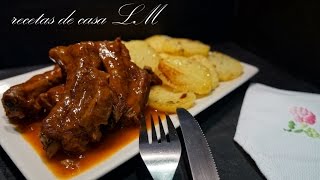 COSTILLAS DE CERDO AL VINO TINTO RECETA MUY FÁCIL [upl. by Farlie]