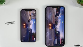 iPhone 13 Pro Max Vs iPhone 13 Mini  Video test Display SpeedTest Comparison [upl. by Arleta447]