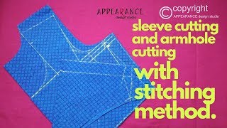 How To Armhole Cutting And Sleeve Cutting With Stitching Method ❤️ Armhole Drafting For Beginners [upl. by Ingold]