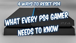 4 WAYS HOW TO RESET PS4  factory restore controller reset service menu initialize PS4 [upl. by Tol]