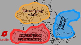 Storms affecting Europe now and more systems next week in Europe Temperatures also fluctuating [upl. by Goulette436]