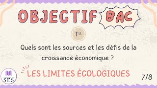 BAC Cours croissance économique  Les limites écologiques de la croissance [upl. by Karleen237]