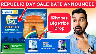 Flipkart Republic Day Sale Announced😍 iPhone 14 amp 15 Price Drop  Bank Card Offers [upl. by Colligan]