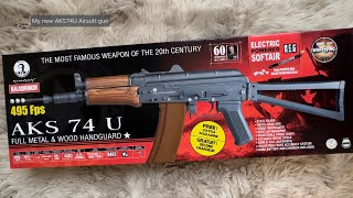 Unboxing Airsoft AK 74 U charging BB gun kalashnikov [upl. by Attela19]