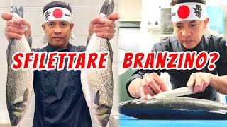 Sfilettare Branzino Stilo Giapponese [upl. by Aicilev]