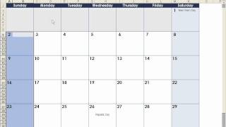 How to make a calendar in Excel [upl. by Nyraf]