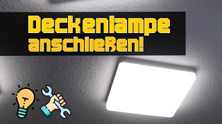 Lampe anschließen So kannst du eine Deckenlampe montieren 2 oder 3 Kabel  Tutorial Deutsch [upl. by Notniuq]