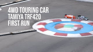 20191221 4WD Touring Car TAMIYA TRF420 First Run 4K [upl. by Carper]