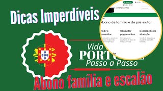 Segurança social  Abono de Família  como pedir  o que é Escalão   NISS menor Portugal 🇵🇹 [upl. by Zsa]