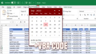 Date picker for Excel with VBA code [upl. by Agnot]