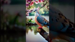 Tranquil Lake Dove Closeup and Reflective Ripples NatureBeauty relaxingmusic SereneNature [upl. by Wilkison]