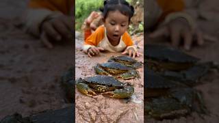 Survival Skills Giant grabs catching skills survival camping bushcraft outdoors crab [upl. by Lynea414]