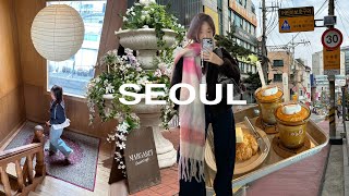 SPRING in SEOUL 🌸 where to eat amp shop Lotte World school uniform rental ∙ korea travel diaries [upl. by Hnaht]