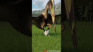 THANATOSDRAKON GRABS THE GOAT AND BREAKS ALL ITS BONES  Jurassic World Evolution 2 [upl. by Annwahsal551]